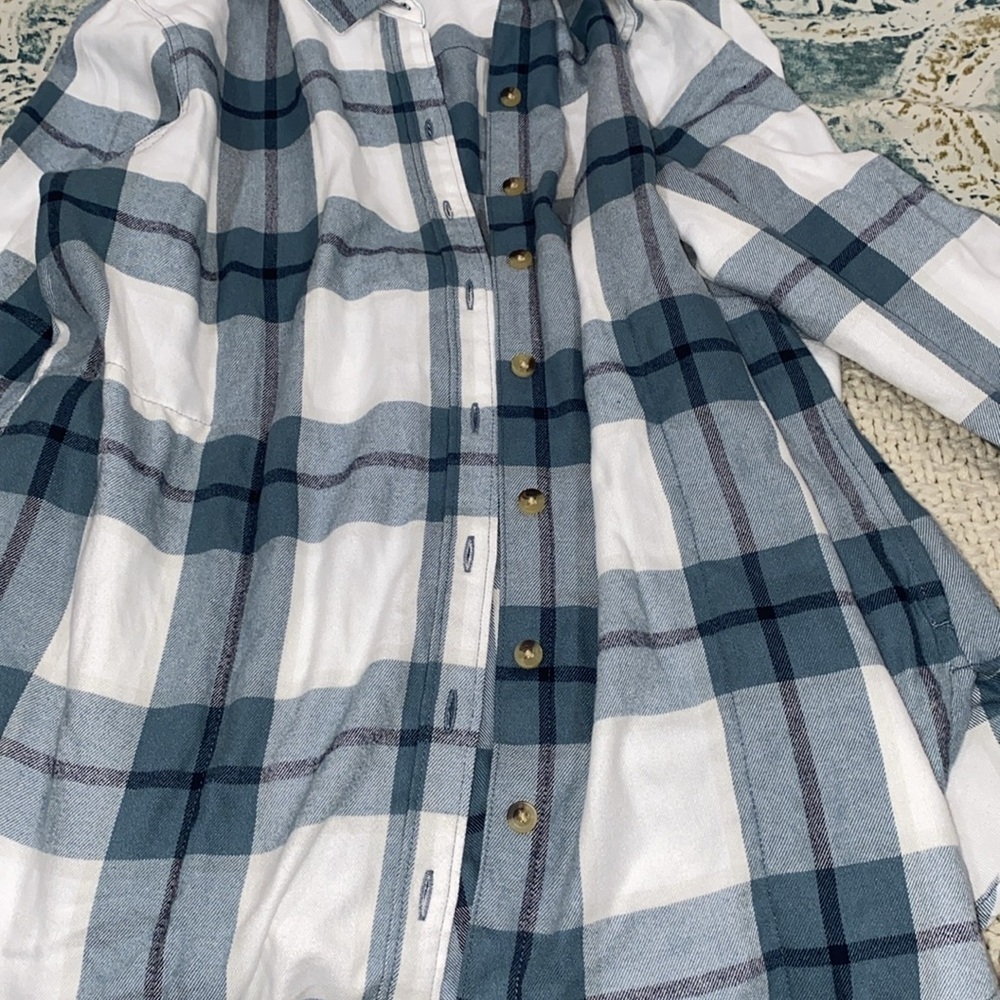 Jachs girlfriend plaid shirt button down size small with pockets - Picture 11 of 11